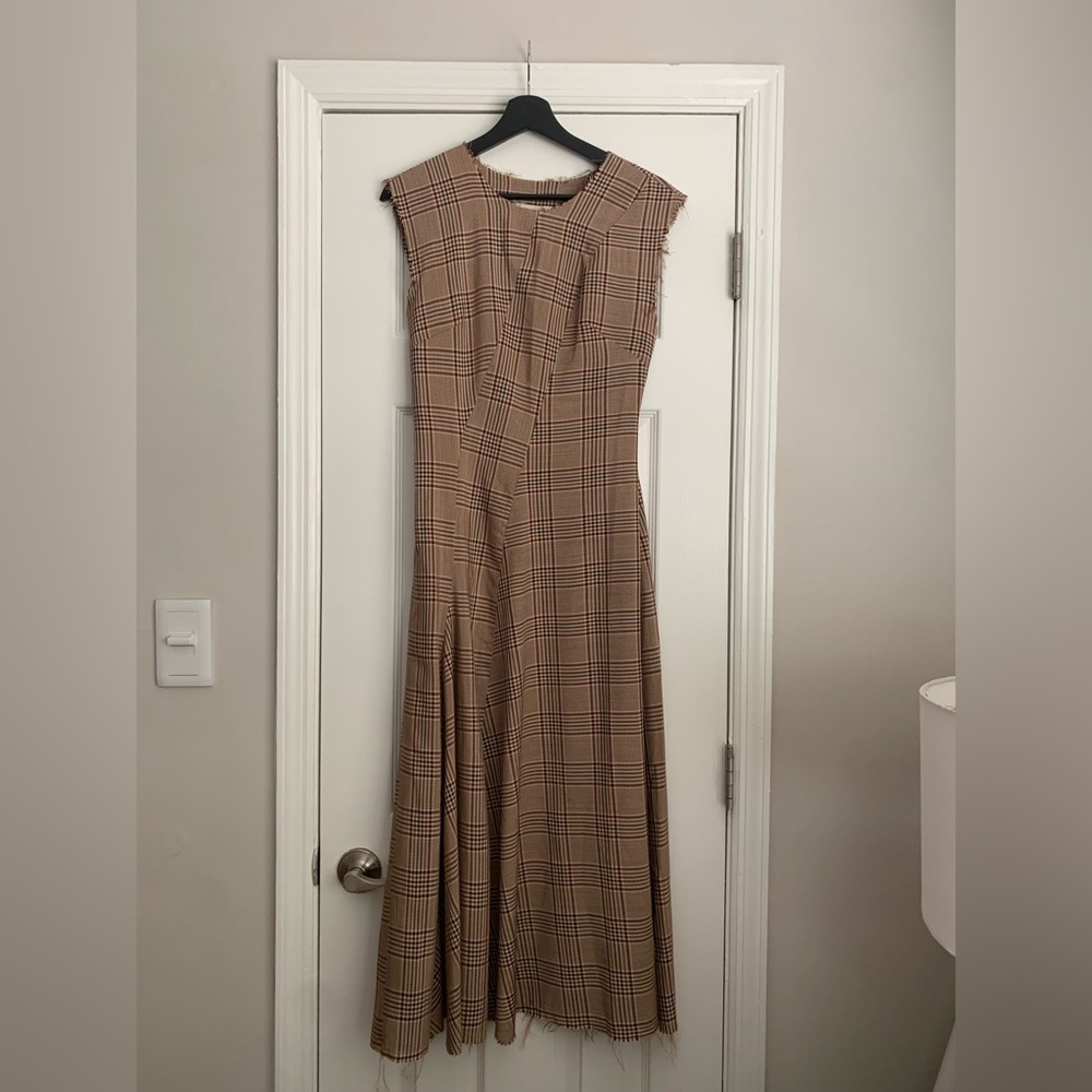 Caron Callahan Cameron Dress in Plaid Tropical Wool